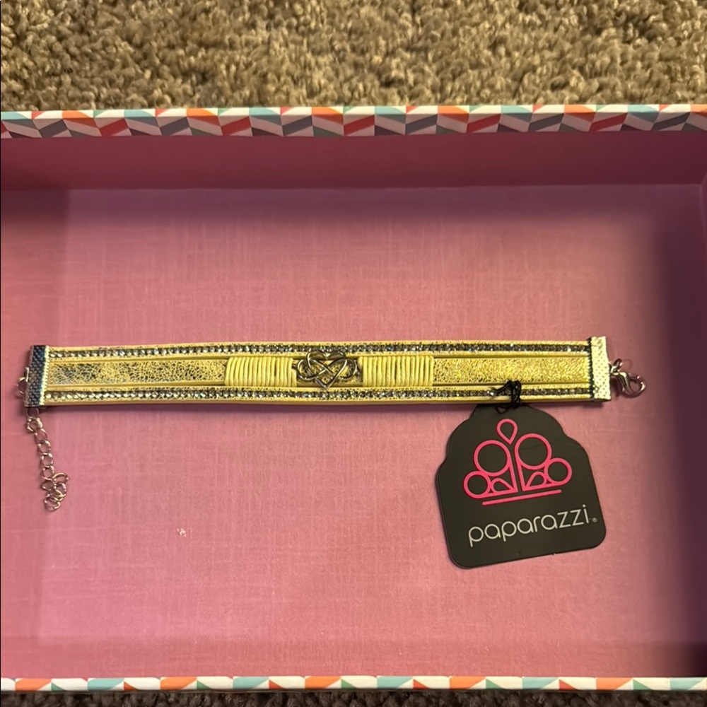 Paparazzi Gold Vintage-Inspired Bracelet with Safety Chain